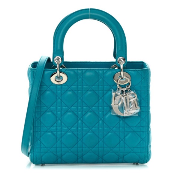 Lady Dior｜Medium Bag in Blue - Picture 12 of 12